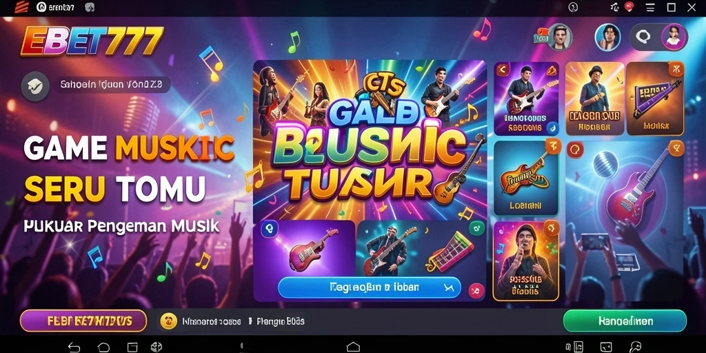 Tampilan gameplay <strong>EBET777</strong> yang penuh warna dan menarik.