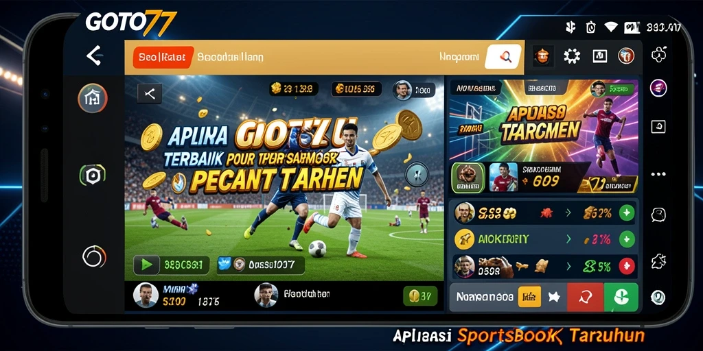 Screenshot utama GOTO77 menampilkan tampilan taruhan olahraga yang menarik.