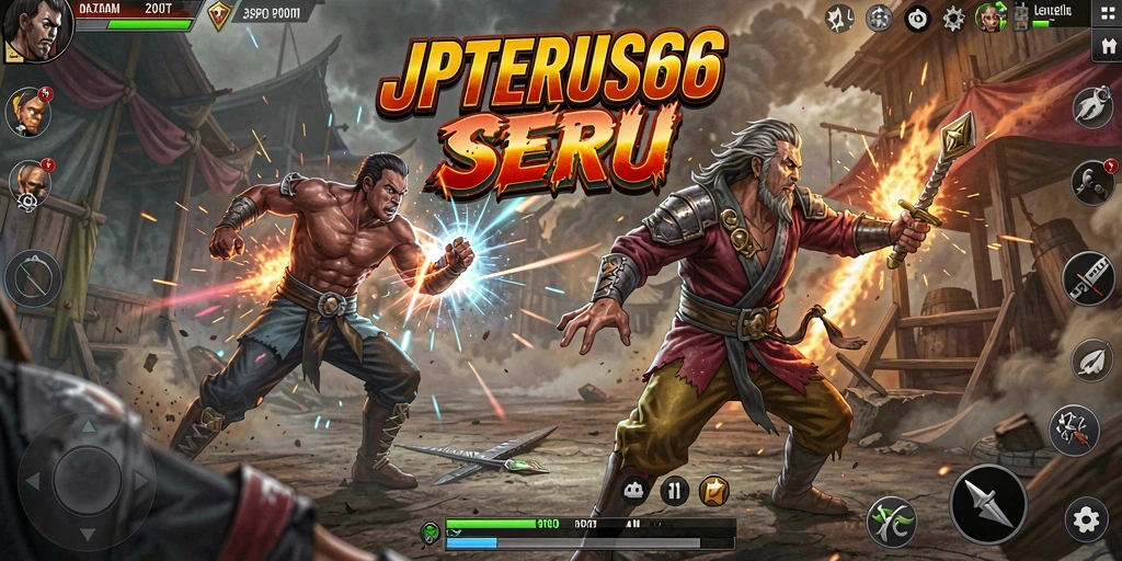 Tampilan gameplay seru di arena pertarungan JPTERUS66.