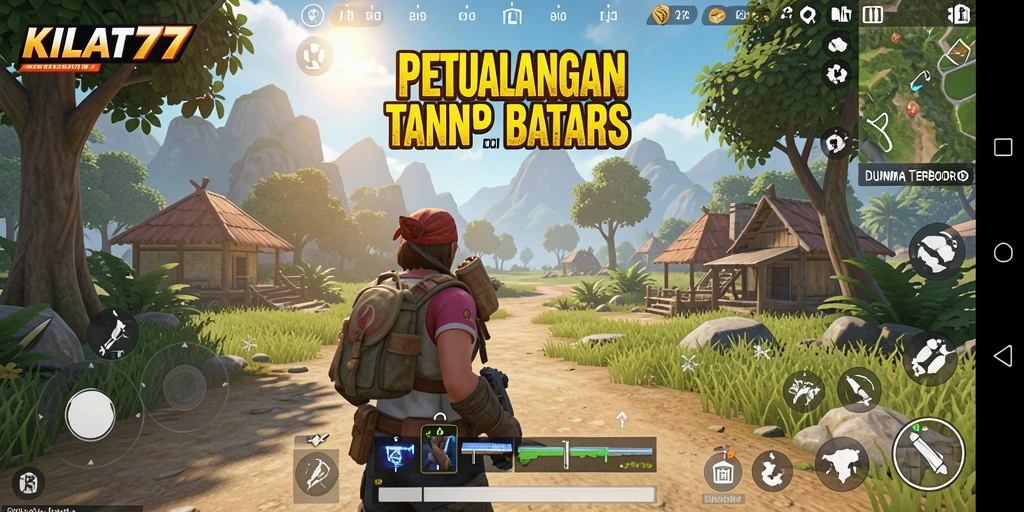 Tampilan gameplay KILAT77 yang kaya akan eksplorasi dunia terbuka.