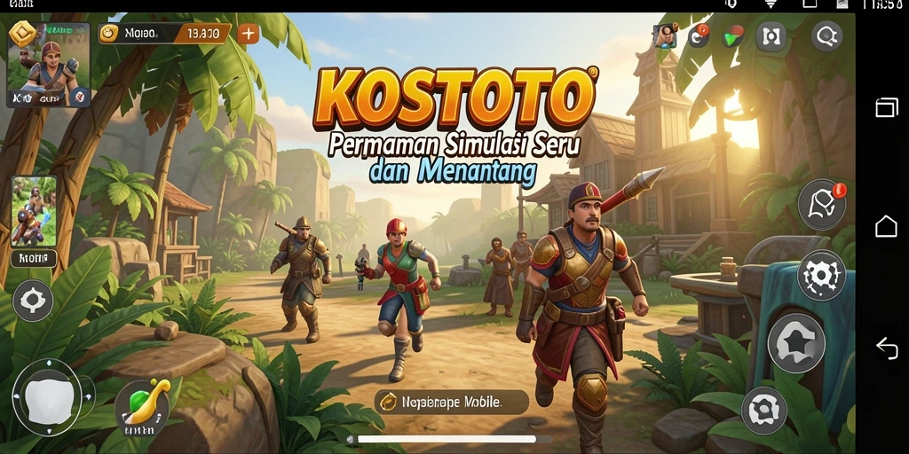 Tampilan gameplay KOSTOTO yang menampilkan grafis menarik dan interaksi mendalam.