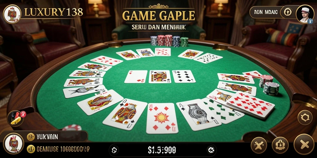 Tampilan utama gameplay LUXURY138 yang memukau dan intuitif.