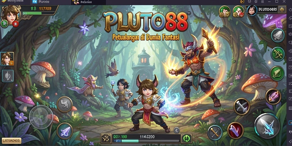 Tampilan menarik dari gameplay petualangan PLUTO88.